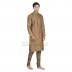 Kurta pyjama- Dupain silk fabric in Yellow Metal color Kurta pyjama- Dupain silk fabric in Yellow Metal color